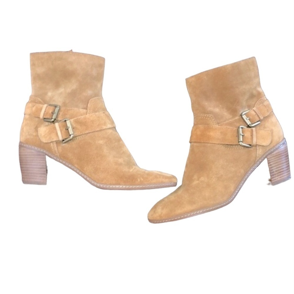 ANNE KLEIN tan leather boots size 9